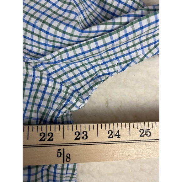 Vineyard Vines Gingham Button Down Shirt Men's Large Blue Green Long Sleeve - Picture 6 of 9